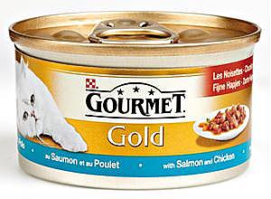 Gourmet Gold Blik Fh Zalm&Kip 85 Gr