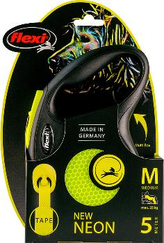 FLEXI ROLLIJN NEW CLASSIC NEON BAND M GEEL 5M