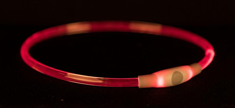 HALSBAND FLASH LICHTGEVENDE BAND MULTI 40X0,8CM USB
