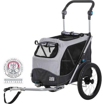 HONDEN FIETSKAR OPVOUWBAAR GRIJS 63X95X90/132 CM