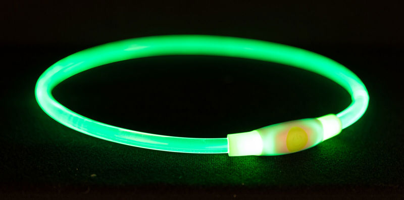 FLASH LICHTRING USB GROEN S–M: 40 CM/ø 8 MM