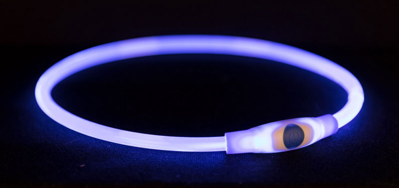 FLASH LICHTRING USB BLAUW S–M: 40 CM/ø 8 MM