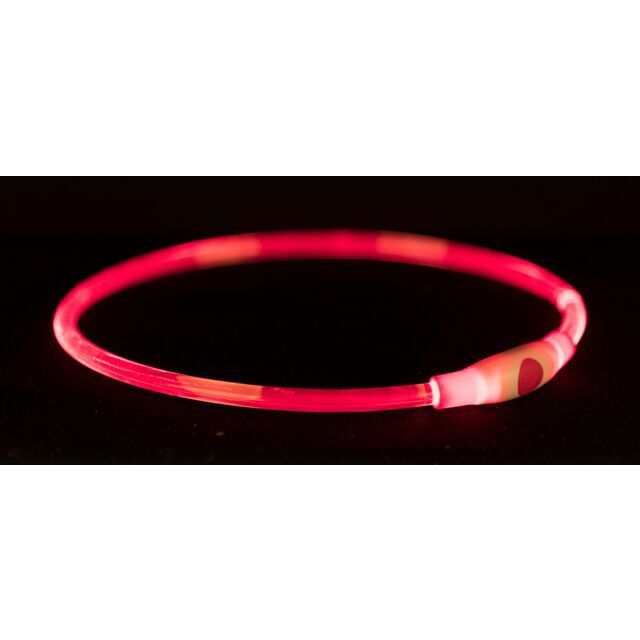 FLASH LICHTRING USB ROOD L–XL: 65 CM/ø 8 MM