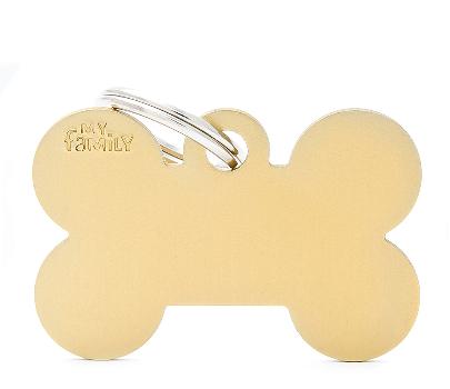 Myfamily Bone Big Alluminum Gold For Tag