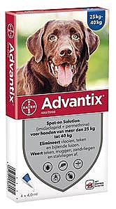 ADVANTIX VLOOIEN- EN TEKENPIPET VOOR HONDEN 400/2000 (25 TOT