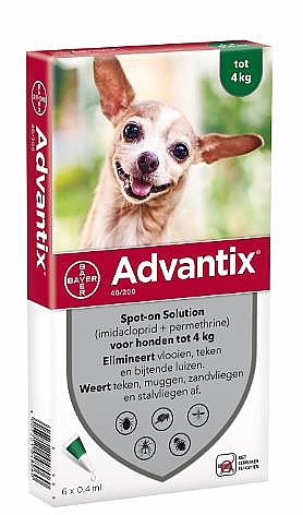 ADVANTIX VLOOIEN- EN TEKENPIPET VOOR HONDEN 40/200 (1,5 TOT