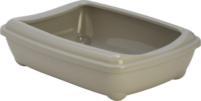 KATTENBAK PLASTIC MET RAND WARMGRIJS 50 CM