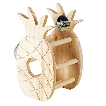 HOUTEN ANANAS HOOIRUIF 18X10X9CM HOUTKLEURIG