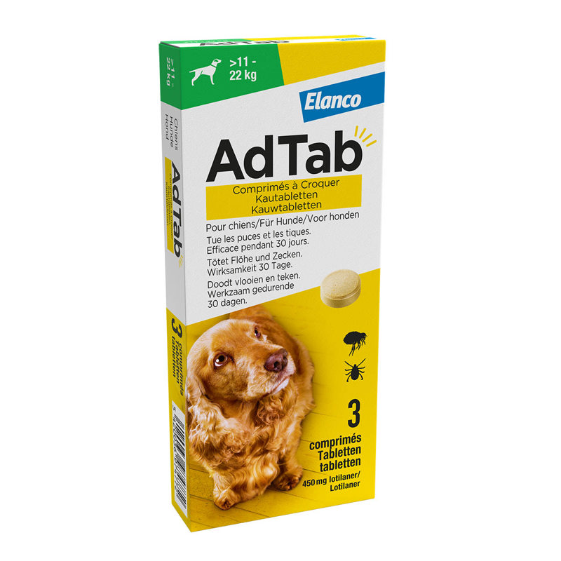 ELANCO ADTAB KAUWTABLETTEN HOND (>11 - 22 KG)