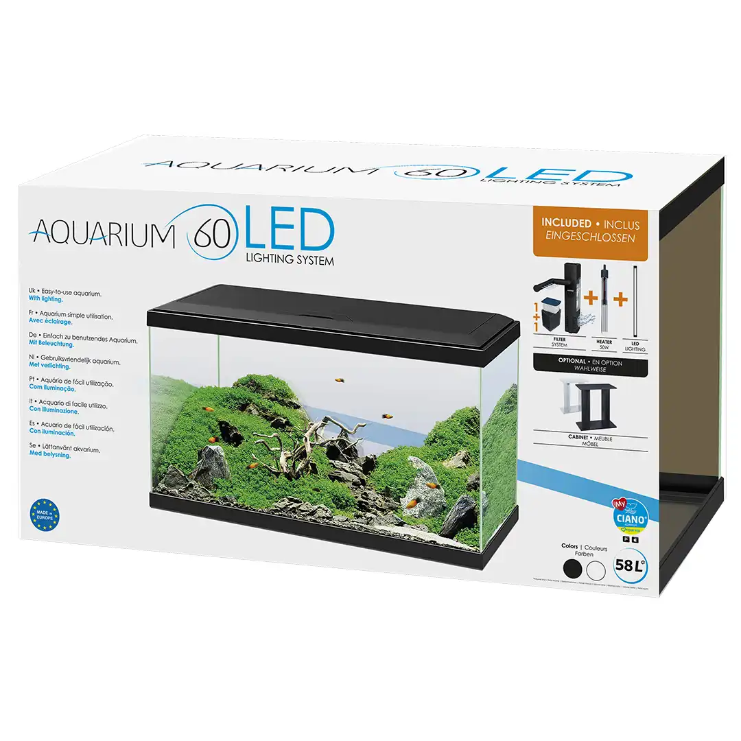 Aquarium 60 Cf80 Led 58 L Zwart
