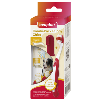BEAPHAR TANDPASTA & BORSTEL COMBIPACK PUPPY