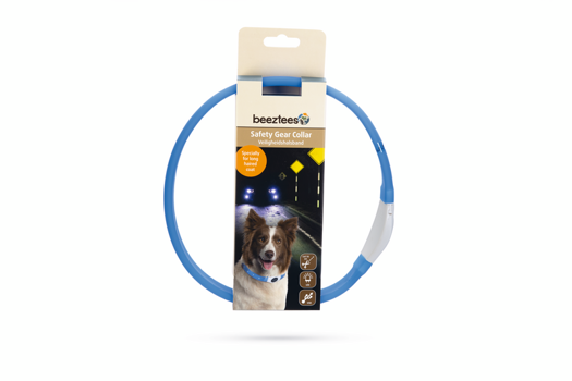 BZ SG HALSBAND+USB GLOWY BLAUW 65X2,5