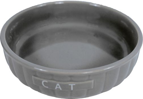 Drinkschotel Steen Kat Ribbel Taupe 14 Cm