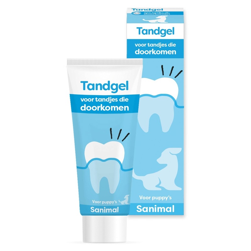 SANIMAL TANDGEL VOOR TANDJES DIE DOORKOMEN