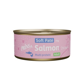 PRINS SALMON & CHICKEN, SOFT PATé 70GR
