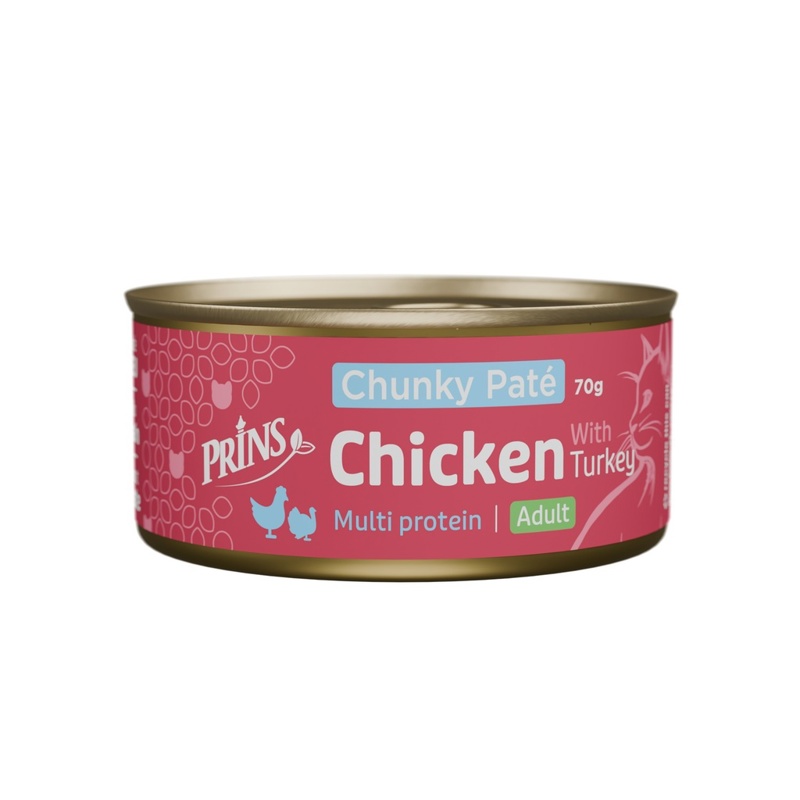PRINS CHICKEN WITH TURKEY, CHUNKY PATé 70GR