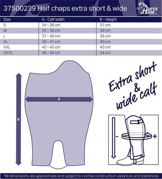 Minichaps Amara Short And Wide Xxl Zwart