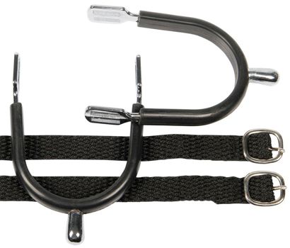 SPOREN KNOP VERCHROOMD / RUBBER + RIEM H20