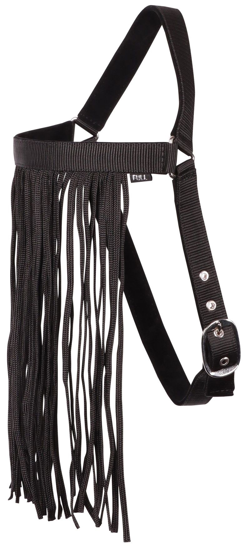 VLIEGENFRONTRIEM COMFORT+ PONY ZWART