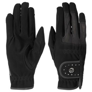 HANDSCHOENEN DOMY MESH CRYSTAL L ZWART