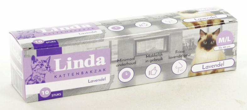 Kattenbakzak Lavendel Linda 10 St