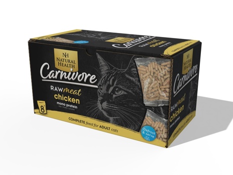 NATURAL HEALTH CAT CARNIVORE RAW CHICKEN (8 X 60 GR)