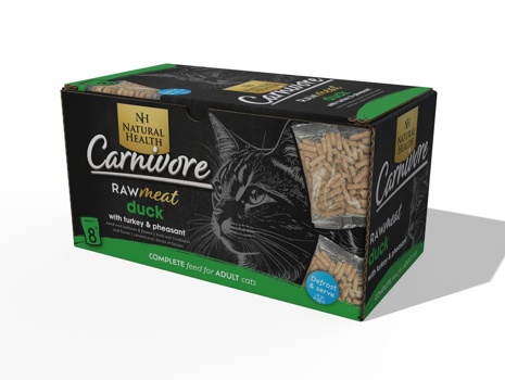 NATURAL HEALTH CAT CARNIVORE RAW DUCK WITH TURKEY & PHEASANT