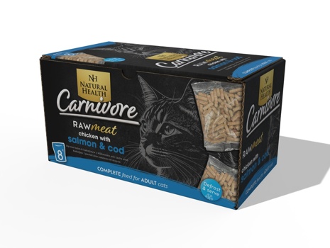 NATURAL HEALTH CAT CARNIVORE RAW CHICKEN WITH SALMON & COD 