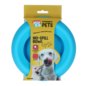 EXCELLENT PETS NO-SPILL BOWL 300ML BLAUW S