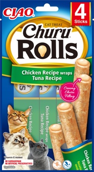 CHURU ROLLS CAT CHICKEN RECIPE WRAPS TUNA RECIPE.