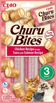 INABA BITES CAT WRAPS TUNA WITH SALMON 